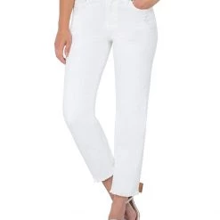 Liverpool Kennedy Crop Straight w/ Fray Hem in Bone White Bite | Jeans -Paige Sales Store 51S0Ct4npbL. AC SR736920