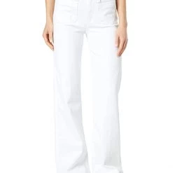 Paige Leenah 32" w/ Patch Pockets + Faux Welt Pockets in Crisp White | Jeans