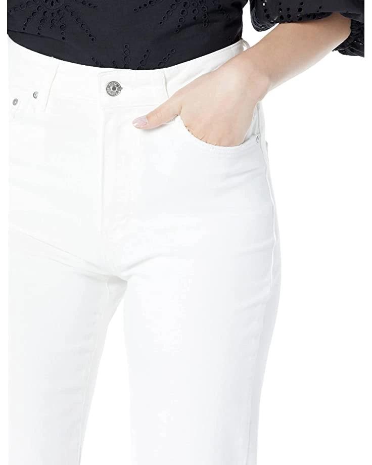 Paige Stella Straight w/ Raw Hem in Bare White Destructed | Jeans 5 Paige Stella Straight w/ Raw Hem in Bare White Destructed | Jeans - Image 3