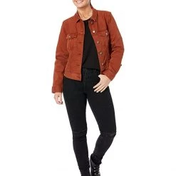 Liverpool Petite Classic Denim Jacket in Stretch Slub Twill | Coats & Outerwear -Paige Sales Store 614PmbNffNL. AC SR736920