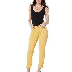 Paige Cindy Crop Raw Hem in Vintage Sunshine Yellow | Jeans -Paige Sales Store 6175f0m7feL. AC SR736920
