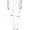 Paige Stella Straight w/ Raw Hem in Bare White Destructed | Jeans -Paige Sales Store 619t25VispL. AC SR736920
