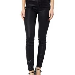 Paige Emmie Ultra Skinny in Black Fog Luxe Coating | Jeans