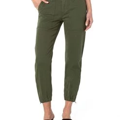 Liverpool Petite Crop Utility Pants w/ Zip Hem