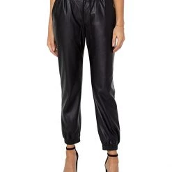 Liverpool Pull-On Faux Leather Joggers | Pants