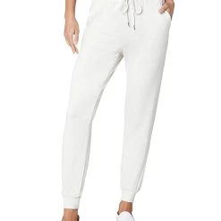 Liverpool Soft Baby French Terry Pull-On Jogger Pants in Heather Cream