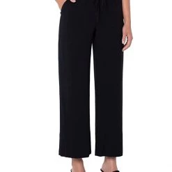 Liverpool Pull-On Tie Waist Wide Leg Ankle | Pants