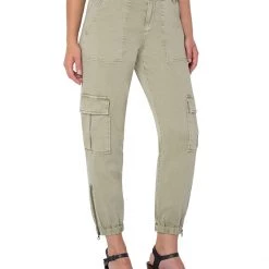 Liverpool Cargo Trouser Joggers w/ Zip Hem | Pants