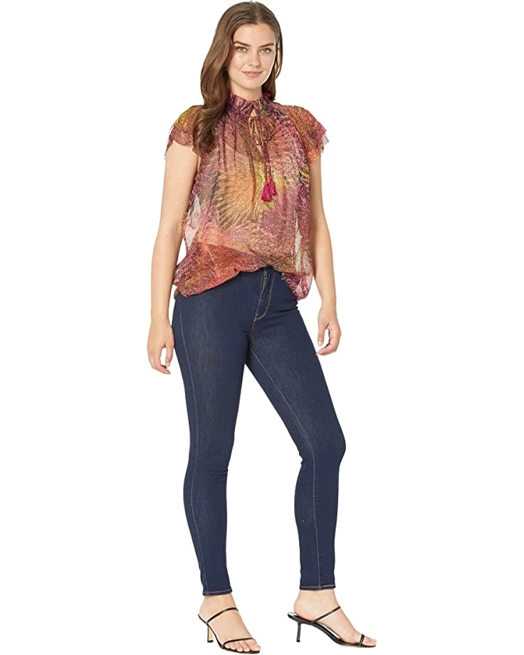 Liverpool Flutter Sleeve Pleated Neck Top | Shirts & Tops 6 Liverpool Flutter Sleeve Pleated Neck Top | Shirts & Tops - Image 4