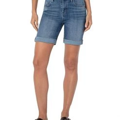Liverpool Marley Girlfriend Shorts w/ Rolled Cuff in Newton