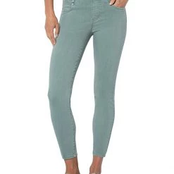Liverpool Gia Glider Ankle 28" in Sea Green | Jeans