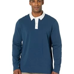 Paige Kinney Rugby Shirt in Phantom Moon/White | Shirts & Tops