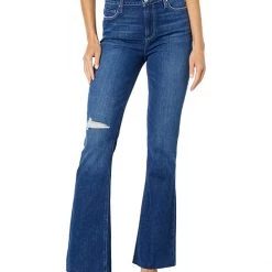 Paige High-Rise Laurel Canyon Raw Hem in Freesia Destructed | Jeans