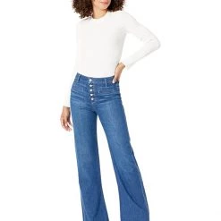 Paige Leenah Exposed Button Fly Faux in Soraya | Jeans -Paige Sales Store 71LScr3l0lL. AC SR736920