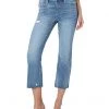 Liverpool Hannah Crop Flare w/ Fray Hem 25.5" in Asheville | Jeans