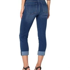 Liverpool Petite Charlie Crop Wide Rolled Cuff in Sartell | Jeans -Paige Sales Store 71UxqQLwJvL. AC SR736920 1