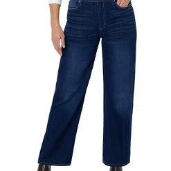 Liverpool Tucker Easy High-Rise Wide Leg Jeans 30" in Wolford