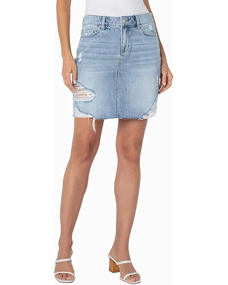 Liverpool Fray Edge Skirt in Evanston | Skirts 3 Liverpool Fray Edge Skirt in Evanston | Skirts