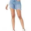 Paige Sarah Longline Shorts in Wannabe Distressed/Dip Hem