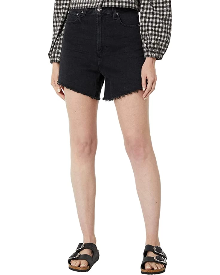 Paige High-Rise Noella Shorts Raw Hem in Night Dive 3 Paige High-Rise Noella Shorts Raw Hem in Night Dive