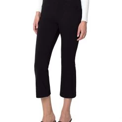 Liverpool Stella Kick Flare Super Stretch Ponte with Welt Pockets in Black | Pants