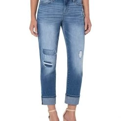 Liverpool Marley Girlfriend Cuffed 27" Rolled/30" in North Beach | Jeans