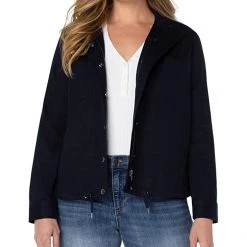 Liverpool Cinch Waist Jacket with Patch Pockets | Coats & Outerwear