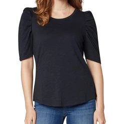 Liverpool Gathered Short Sleeve Knit Tee | Shirts & Tops