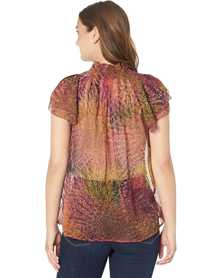 Liverpool Flutter Sleeve Pleated Neck Top | Shirts & Tops 4 Liverpool Flutter Sleeve Pleated Neck Top | Shirts & Tops - Image 2