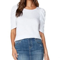 Liverpool Gathered Short Sleeve Knit Tee | Shirts & Tops -Paige Sales Store 81LvuaPchqL. AC SR736920