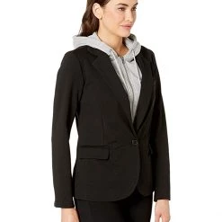 Liverpool Boyfriend Knit Blazer w/ Removable Hood | Coats & Outerwear -Paige Sales Store 81OsTnvpB9L. AC SR736920