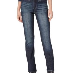 Liverpool Kennedy High-Rise Straight Jeans w/ Welt Pockets 34" in Castle