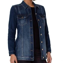 Liverpool High-Low Denim Shirt Jacket | Coats & Outerwear -Paige Sales Store 81Vxeq3JS7L. AC SR736920
