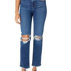 Paige Stella Straight in Soleil Destructed | Jeans