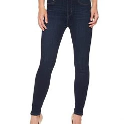 Liverpool Farrah High-Waist Pull-On Ankle in Silky Soft Denim in Griffith Super Dark | Jeans