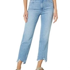 Paige Sarah Straight Ankle in Cianna/Undone Dest Hem | Jeans