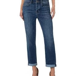 Liverpool The Real Boyfriend Rolled Cuff Jeans in Lumis