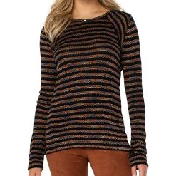 Liverpool Crew Neck Long Sleeve Knit Top | Sweaters