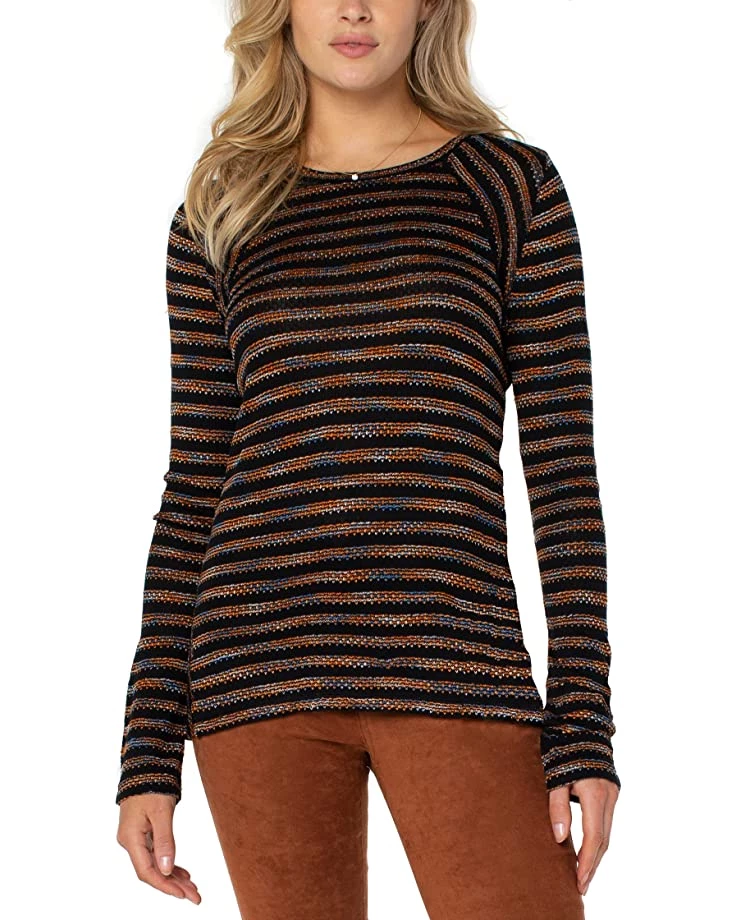 Liverpool Crew Neck Long Sleeve Knit Top | Sweaters 3 Liverpool Crew Neck Long Sleeve Knit Top | Sweaters