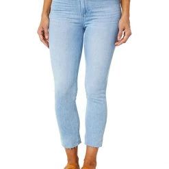 Paige Sarah Slim Crop Raw Hem in Park Ave | Jeans