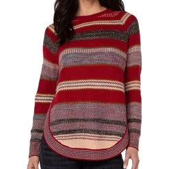 Liverpool Raglan Sweater w/ Rounded Hem | Sweaters