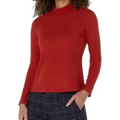 Liverpool Mock Neck Long Sleeve Rib Knit Top | Shirts & Tops 6 Liverpool Mock Neck Long Sleeve Rib Knit Top | Shirts & Tops -Paige Sales Store 81m8mZeDCzL. AC SR736920