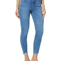 Paige Hoxton Crop in Bliss Distressed/Ragged Fray Hem | Jeans
