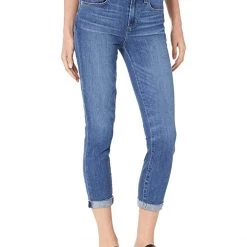 Paige Skyline Skinny Crop Raw Cuff in Groove | Jeans