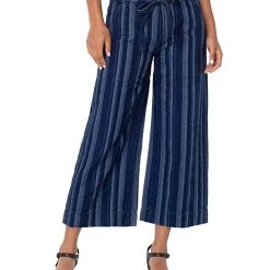 Liverpool High-Rise Crop Wide Leg w/ Encased Self Tie | Pants
