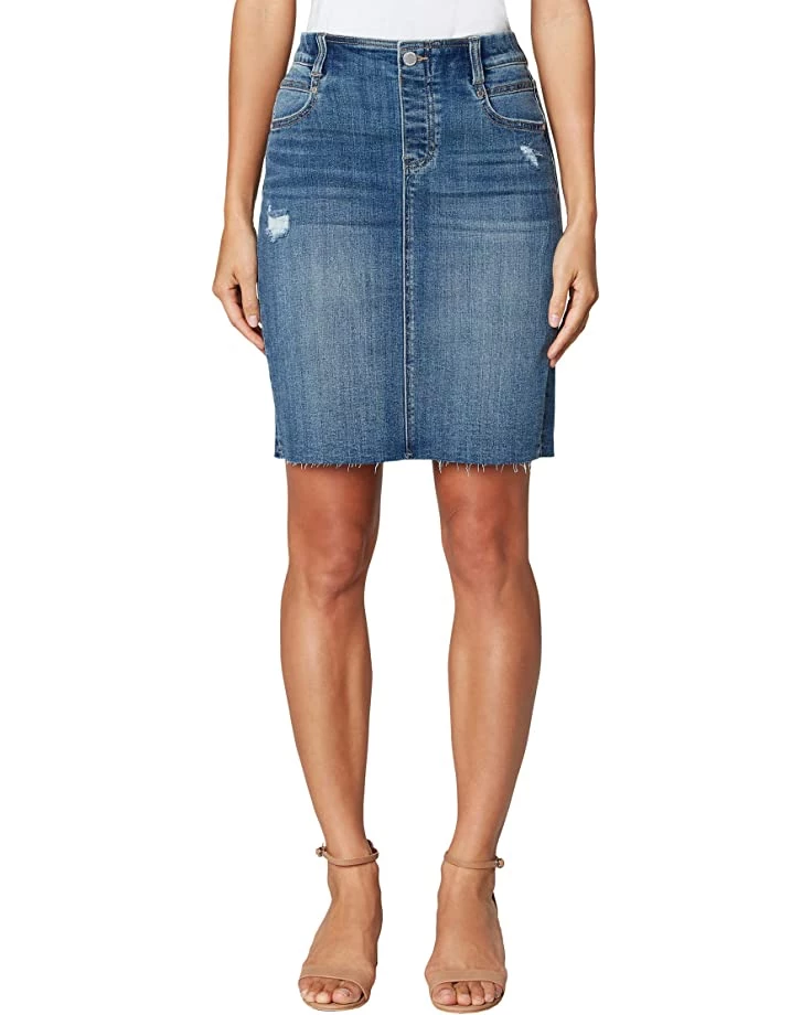 Liverpool Gia Pull-On Pencil Skirt with Cut Hem in Mystic | Skirts 3 Liverpool Gia Pull-On Pencil Skirt with Cut Hem in Mystic | Skirts