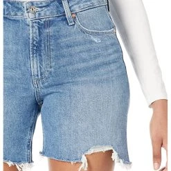 Paige Sarah Longline Shorts in Wannabe Distressed/Dip Hem 8 Paige Sarah Longline Shorts in Wannabe Distressed/Dip Hem -Paige Sales Store 91J2 DsLXZL. AC SR736920