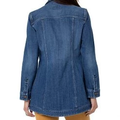 Liverpool High-Low Denim Shirt Jacket | Coats & Outerwear -Paige Sales Store 91R2LMA sRS. AC SR736920