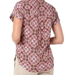 Liverpool Rolled Sleeve Button Front Printed Viscose Blouse | Shirts & Tops -Paige Sales Store 91Y4INRxyPL. AC SR736920