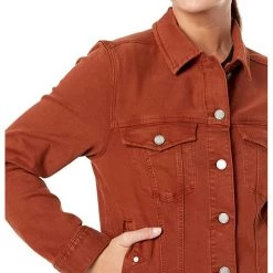 Liverpool Petite Classic Denim Jacket in Stretch Slub Twill | Coats & Outerwear -Paige Sales Store 91lalQecuL. AC SR736920